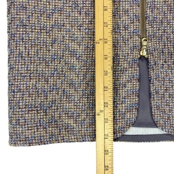NWOT J. Crew Lurex Tweed Zip Pencil Skirt - Picture 11 of 14
